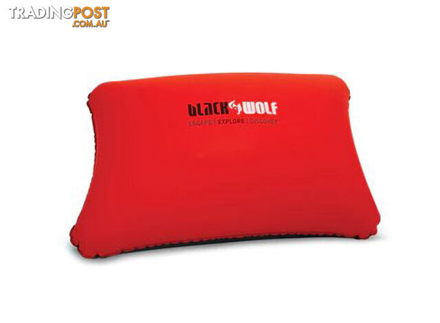 Black Wolf Comfort Pillow - Extra Large - True Red - W0040