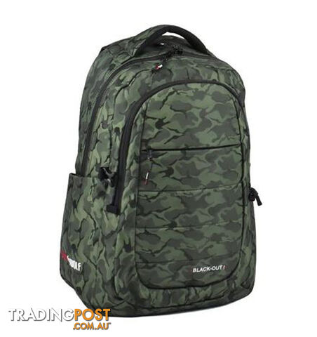 Black Wolf Blackout I Camo Daypack - Green Camo - W0019