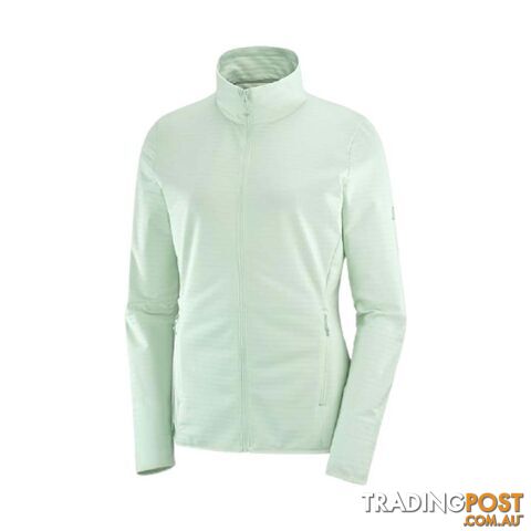 Salomon Outrack Full Zip Mid Womens Lightweight Fleece Jacket - Opal Blue - S -...