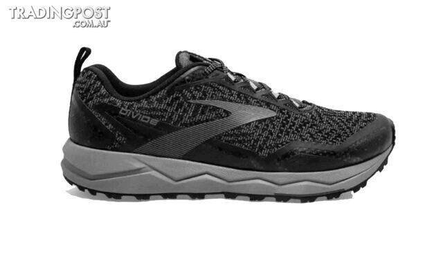 Brooks Divide Mens Trail Running Shoes - Black/Grey - 10US - 110333-1D-040-10