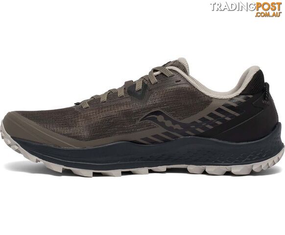Saucony Peregrine 11 Wide Mens Trail Running Shoes - Gravel/Black - 13 - S20642-35-13 - photo 2 of 2
