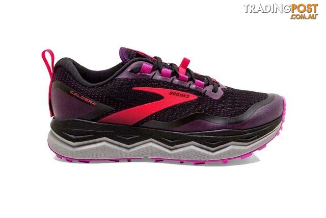 Brooks Caldera 5 Womens Trail Running Shoes - Black/Fushia/Purple - 7US -...