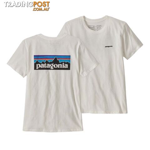 Patagonia P-6 Logo Organic Crew Womens Everyday T-Shirt - White - L -...