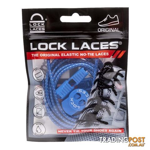 Lock Laces Original No Tie Shoes Laces - Royal Blue - LL-ORIG-ROY