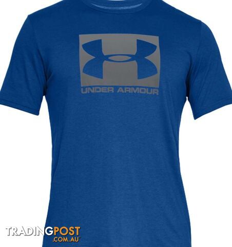 Under Armour Boxed Sportstyle Mens Everyday T-Shirt - Royal/Graphite - SM - 1329581-400-SM