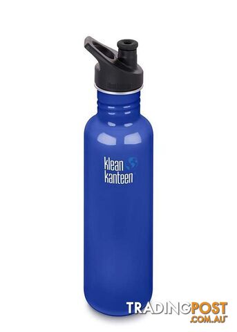 Klean Kanteen 27oz Classic Sport Cap Water Bottle .8L - Coastal Waters - XK1003086