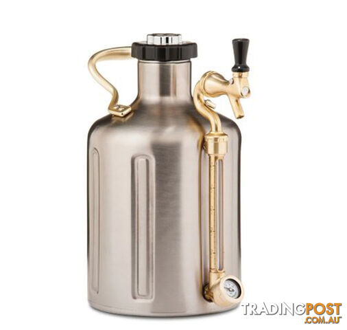 GrowlerWerks uKeg 128 Growler - 3.8L - Stainless Steel - GWA1002-ST-NB-00