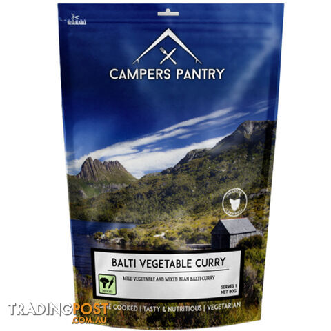 Campers Pantry Balti Vegetable Curry Freeze Dried Meal - CPBVC8017