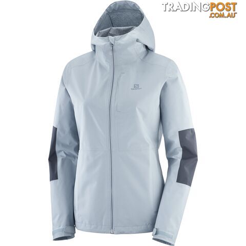Salomon Outrack 2.5L Womens Waterproof Jacket - Ashley Blue/Ebony - M -...