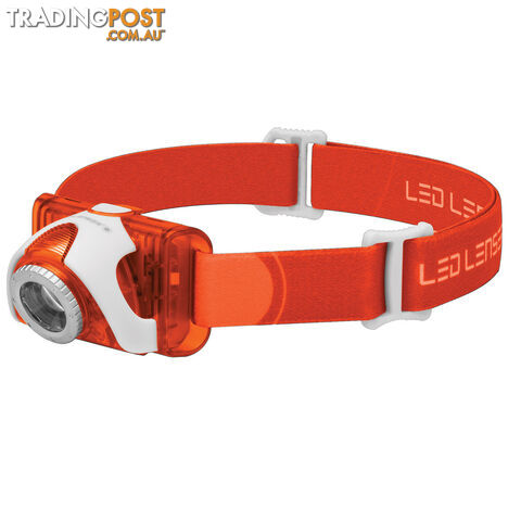 LED Lenser SEO3 Orange Head Lamp with RED LED - 100 lumens - ZL6104