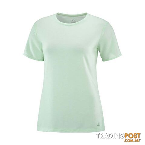 Salomon Essential Womens Short Sleeve Lightweight T-Shirt - Opal Blue - L -...