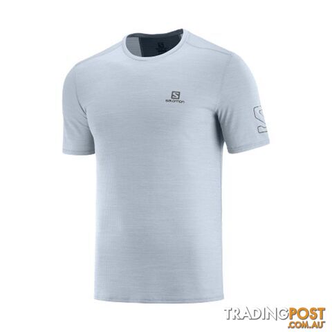 Salomon XA Trail Mens Lightweight Running T-Shirt - Ashley Blue/Heather - XL - LC1475100-XL