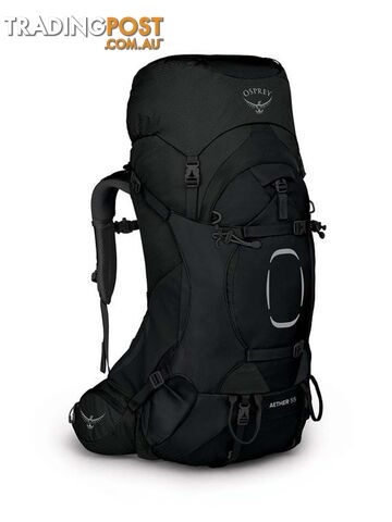 Osprey Aether 55 Mens Hiking Backpack - Black - L/XL - OSP0884-Black-L-XL