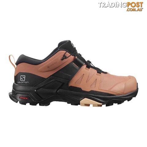 Salomon X Ultra 4 GTX Womens Hiking Shoes - Mocha Mousse/Black/Almond Cream -...