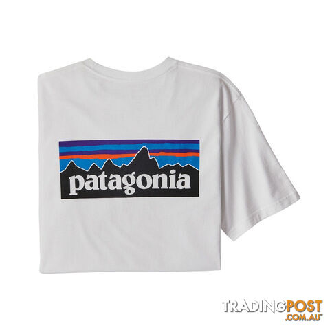 Patagonia P-6 Logo Responsibili-Tee Mens T-Shirt - White - M - 38504-WHI-M