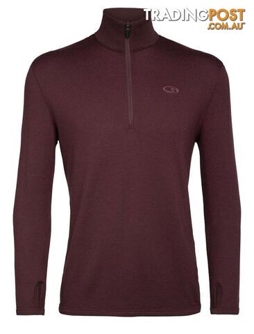 Icebreaker Merino Original LS Half Zip Mens Pullover Top - Redwood - M -...