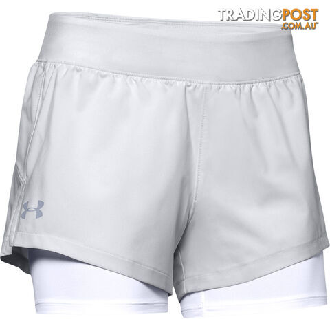 Under Armour Launch SW 2-In-1 Womens Short - Grey - XS - 1342843-015-XS