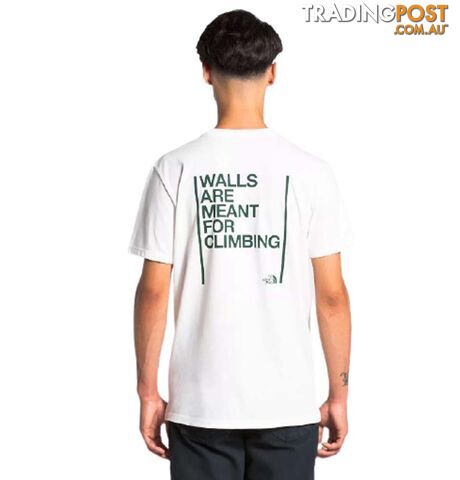 The North Face Walls Are Meant For Climbing Unisex Short Sleeve Tee - TNF White - XXL - NF0A3YDOFN4-X2L