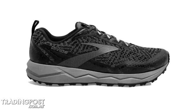 Brooks Divide Mens Trail Running Shoes - Black/Grey - 8.5US - 110333-1D-040-85
