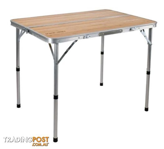 Black Wolf Adjustable Camping Table - S0013-Natural