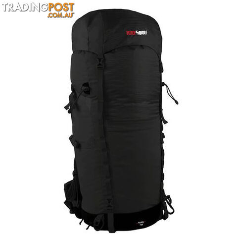 Black Wolf Tarn 65L Trekking Backpack - Jet Black - W0029-Black