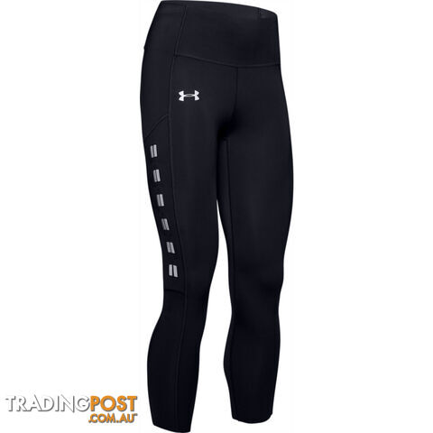 Under Armour Qualifier Speedpocket Roadside Runway Crop Womens Leggings - Black...