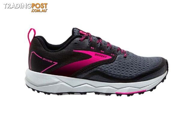 Brooks Divide 2 Womens Trail Running Shoes - Black/Ebony/Pink - 9US - 1203421B-069-9