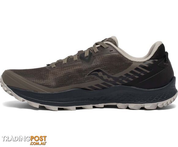 Saucony Peregrine 11 Wide Mens Trail Running Shoes - Gravel/Black - 10.5 - S20642-35-105 - photo 2 of 2