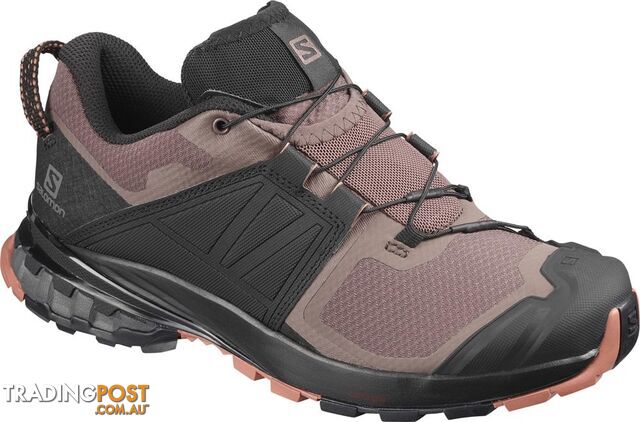 Salomon Xa Wild Womens Trail Running Shoes - Peppercorn/Black/Cedar Wood - 090US - 410418-075