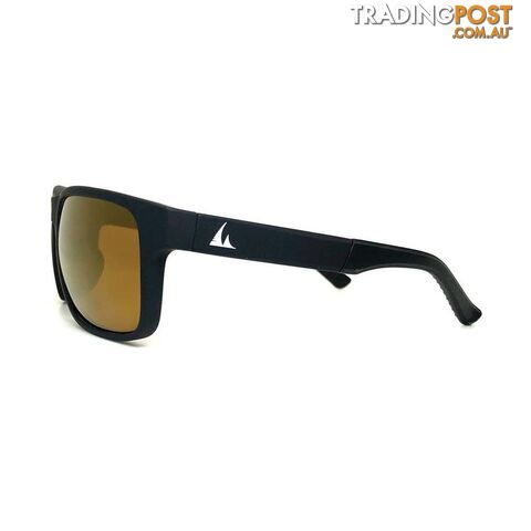 Alpinamente Swell Polarized Performance Sunglasses - Bronze - Rubber Black - SWELL02PBR