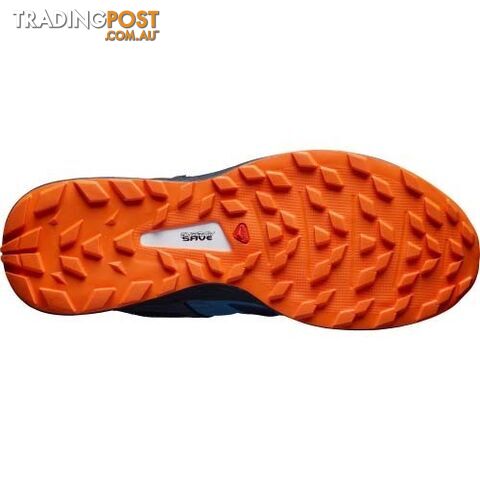Salomon Ultra /Pro Mens Trail Running Shoes - Copen Blue/India Ink/Red Orange - 13US - 412334-125 - photo 2 of 2