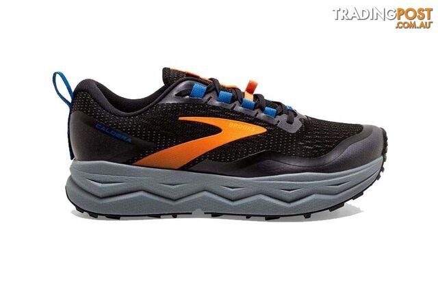 Brooks Caldera 5 Mens Trail Running Shoes - Black/Orange/Blue - 1103541D-041