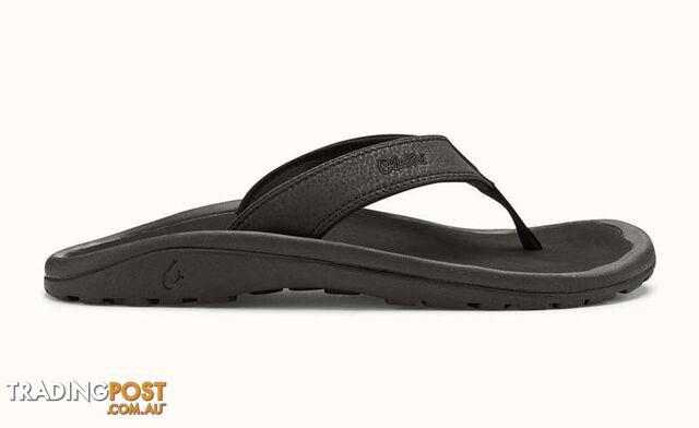 Olukai Ohana Mens Everyday Beach Sandals - Black Black - 10110