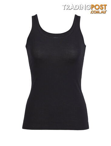 Icebreaker Siren Womens Merino Tank Top - Black - L - 103213001L