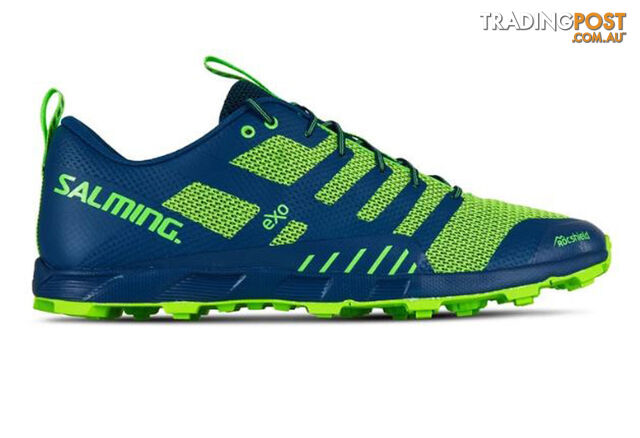 Salming OT Comp Mens Trail Running Shoes - Poseidon Blue/Safety Yellow - US8.5 -...