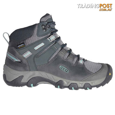 Keen Steens Leather WP Womens Waterproof Hiking Boots - Steel Grey Ocean Wave -...