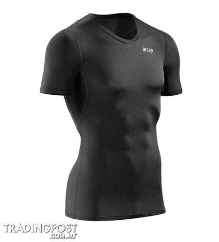 CEP Wingtech Short Sleeve Mens Running T-Shirt - Black - S - W06D552
