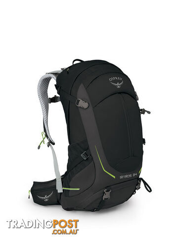 Osprey Stratos 34L Hiking Daypack - Black [Size: M/L] - OSP0609-Black-M-L