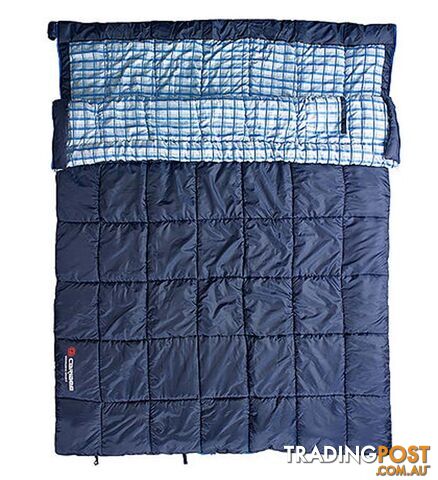 Caribee Safari Sleeping Bag - Double - Navy - 5410