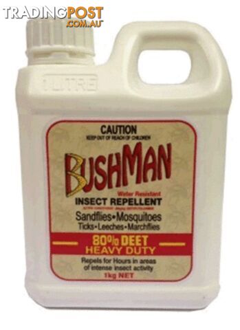 Bushman Heavy Duty Dry Gel Repellent with Deet - 1L - BUSGELU1L