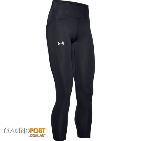Under Armour Qualifier Speedpocket Perforated Crop Womens Capris - Black- LG -...