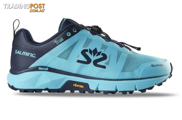 Salming Trail 6 Womens Trail Running Shoes - New Light Blue/Navy Blue - US8.0 -...