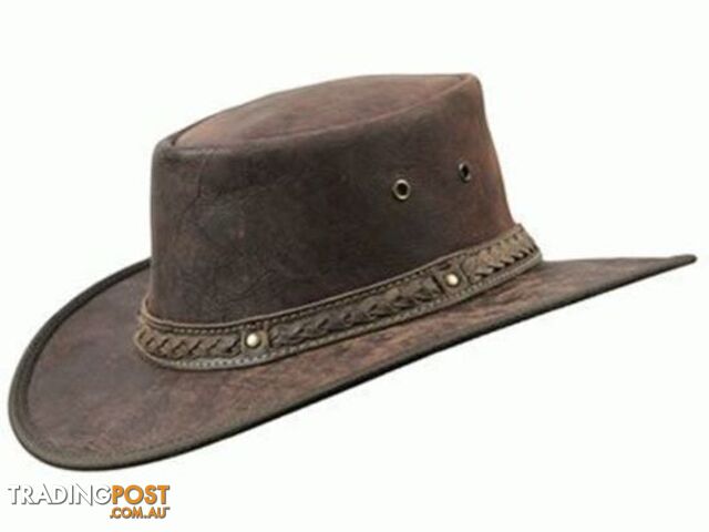 BARMAH SQUASHY ROO CRACKLE LEATHER HAT [Hat Size:XL] - 1018CR6XL