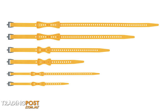 Sea To Summit Stretch-Loc 20 TPU Straps - 20mm X 500mm - 2pk - Yellow -...