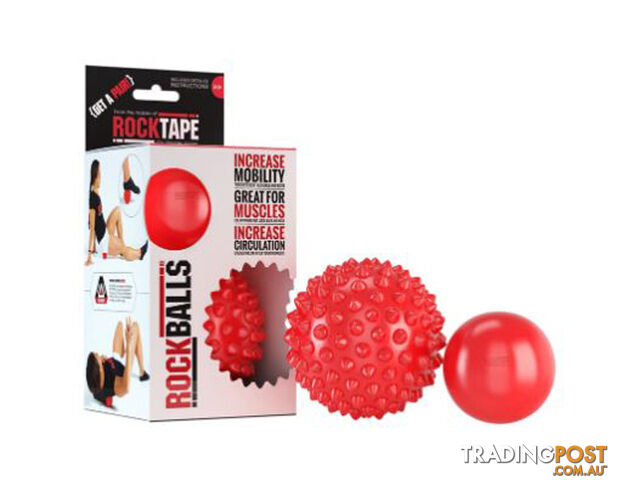 RockTape Rockballs Pk2 Spike + Smooth - Red - Rockballs