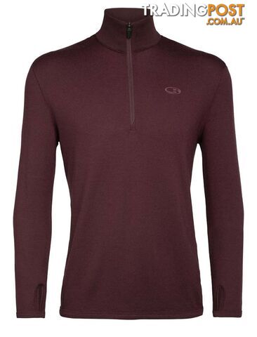 Icebreaker Merino Original LS Half Zip Mens Pullover Top - Redwood - XXL -...
