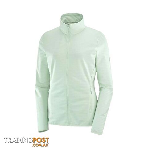 Salomon Outrack Full Zip Mid Womens Lightweight Fleece Jacket - Opal Blue - M -...