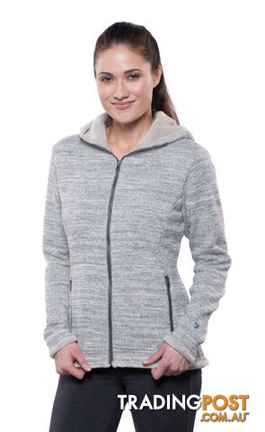 Kuhl Alska Hoody Womens Fleece Jacket - Ash - S - KUH00005-Ash-S