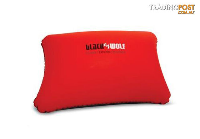 Black Wolf Comfort Pillow - Standard - True Red - W0042