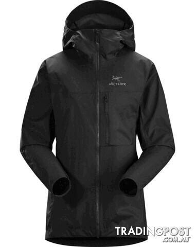 Arcteryx Squamish Womens Windproof Outdoor Hoody - Black - S - 73632-S